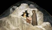 GIOTTO di Bondone The Hermit Zosimus Giving a Cloak to Magdalene oil on canvas